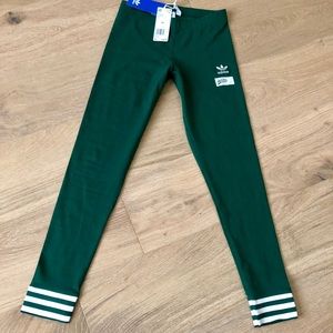collegiate green adidas leggings